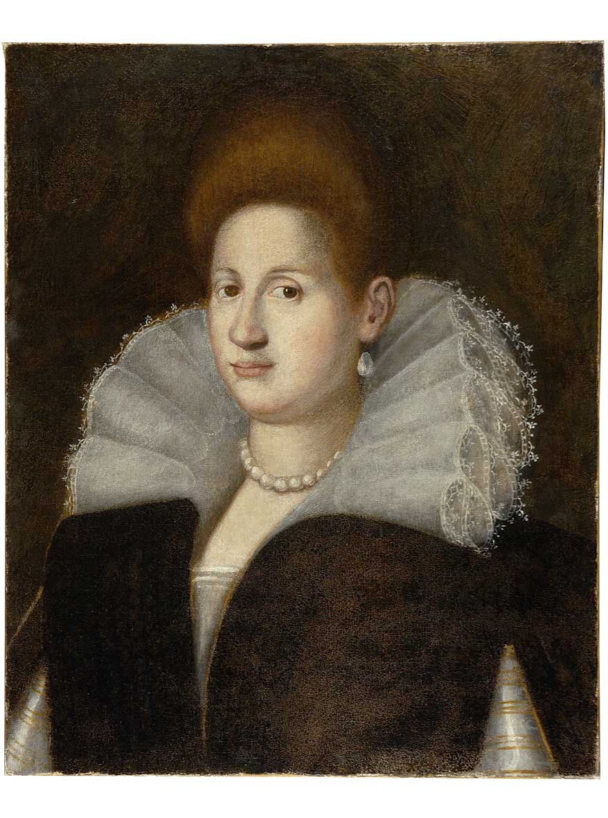 ritratto di donna (dipinto) - ambito fiorentino (sec. XVII)