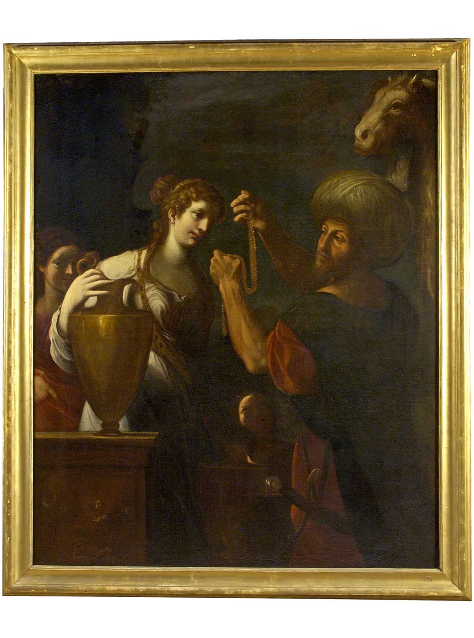Rebecca riceve doni da Eliezer (dipinto) di Carracci Ludovico (attribuito) (sec. XVII)