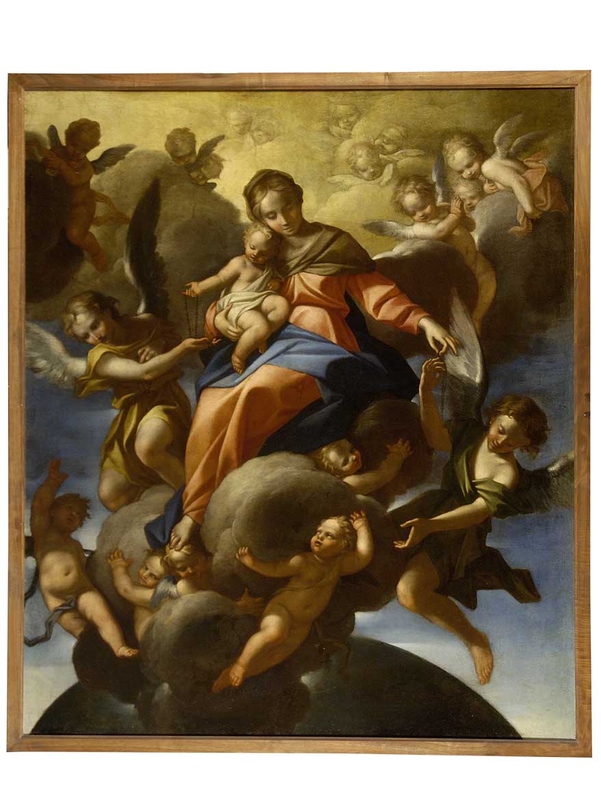 Madonna in gloria (dipinto) di Lanfranco Giovanni (maniera) (primo quarto sec. XVII)
