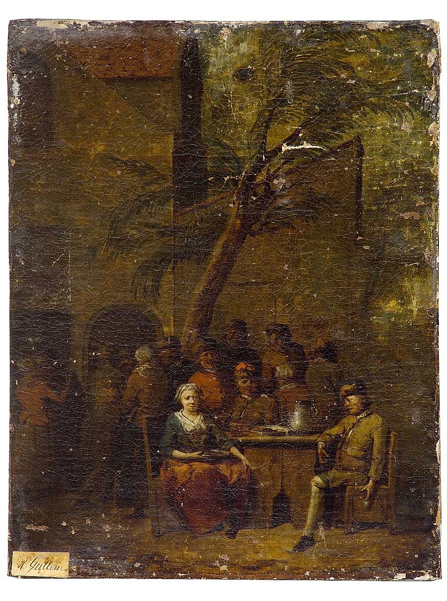 scena di osteria (dipinto) di Horemans Peter Jacob (sec. XVIII)