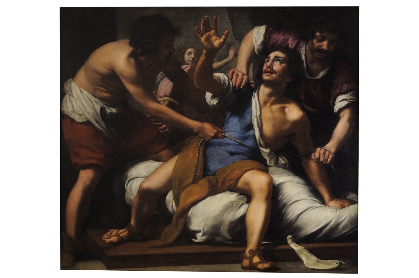 Sansone catturato dai Filistei (dipinto) di Ficherelli Felice detto il Riposo (sec. XVII)