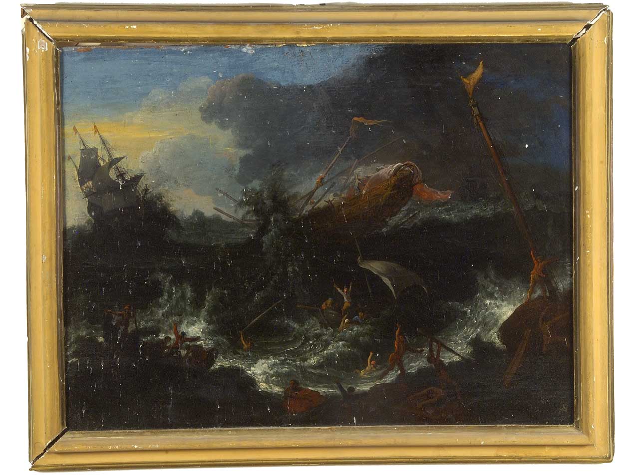 naufragio (dipinto) - ambito tosco-romano (sec. XVII)