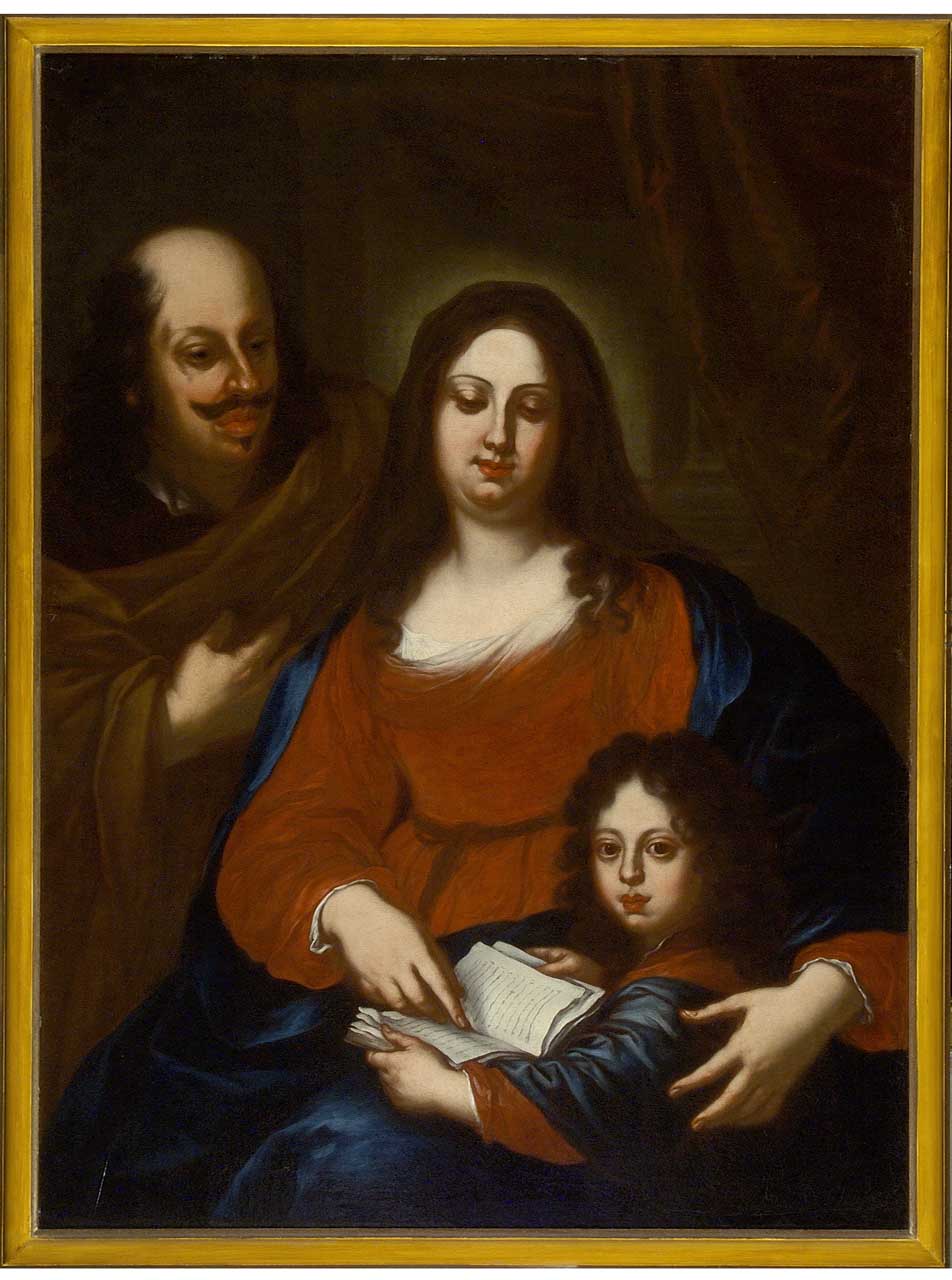 Ferdinando II, Vittoria della Rovere e Cosimo III come Sacra Famiglia (dipinto) di Sacconi Carlo (sec. XVIII)