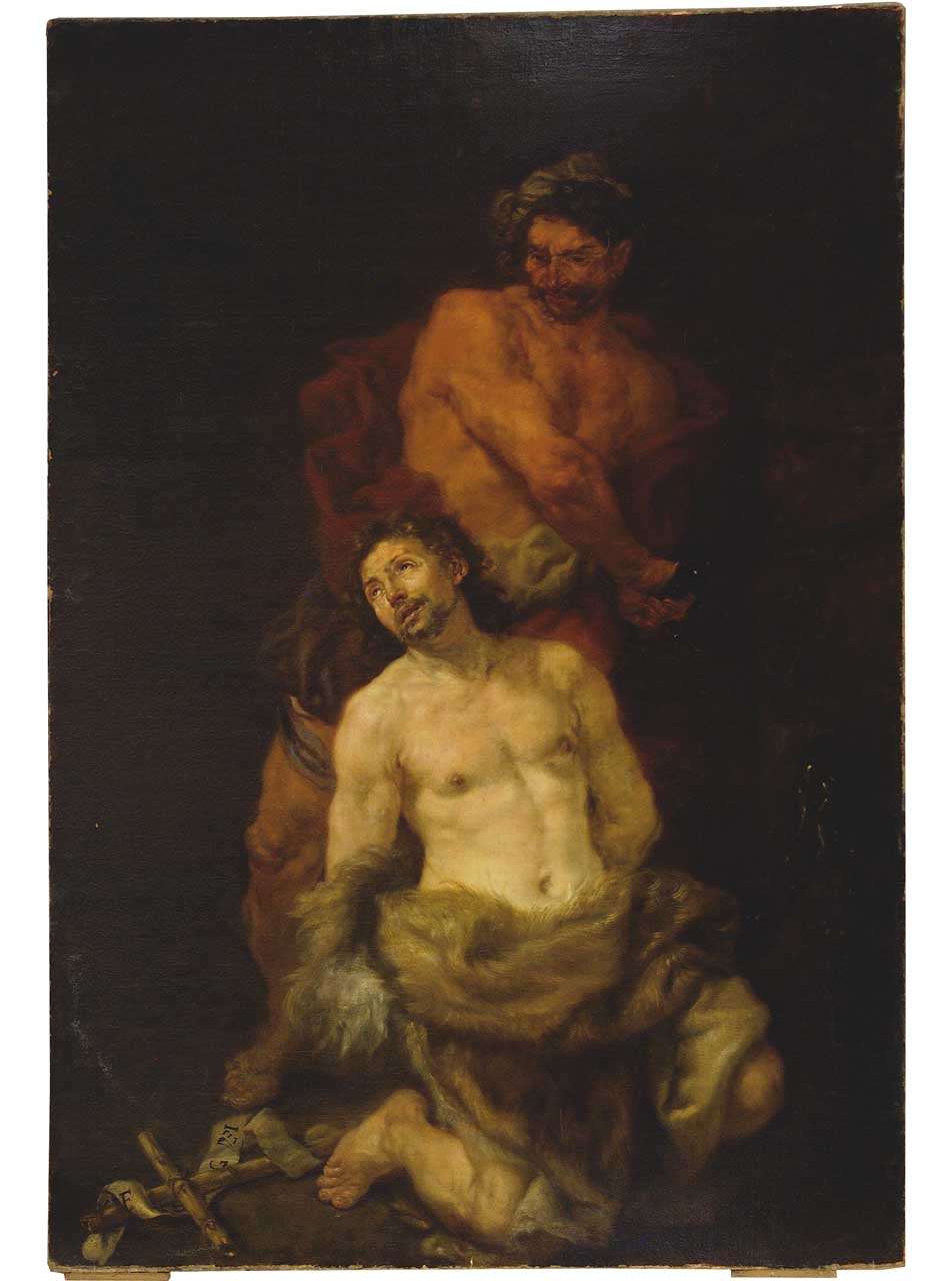 decapitazione di San Giovanni Battista (dipinto) di Sacconi Francesco (seconda metà sec. XVII)