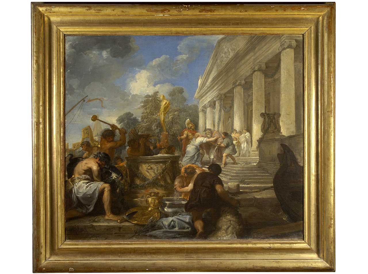 sacrificio pagano (dipinto) di Mehus Livio (sec. XVII)