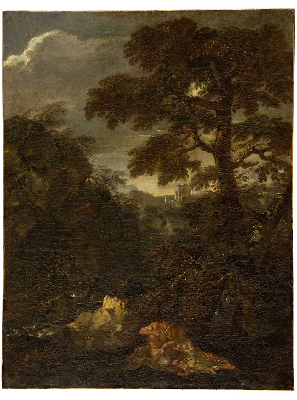 baccante e fauno (dipinto) - ambito fiorentino (seconda metà sec. XVII)