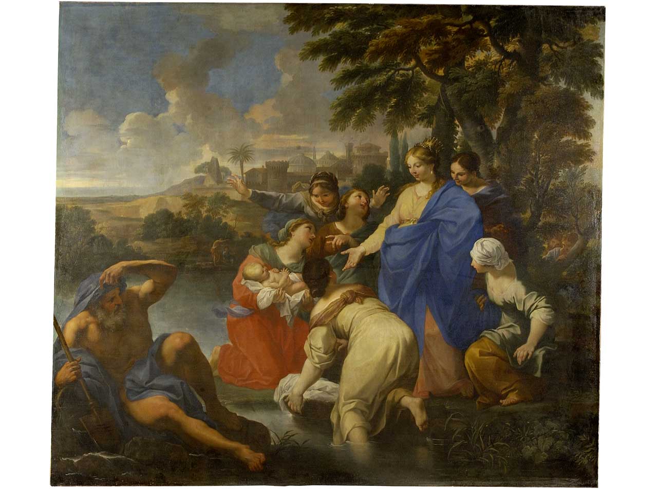 ritrovamento di Mosè (dipinto) di Garzi Luigi (sec. XVII)