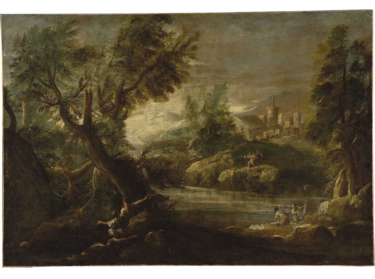 paesaggio (dipinto) di Caletti Giuseppe (secondo quarto sec. XVII)