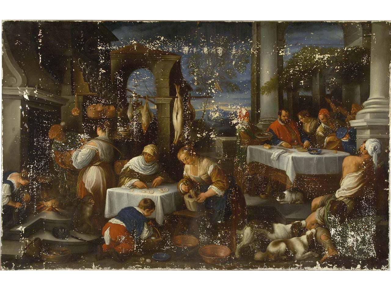 parabola del ricco Epulone (dipinto) - ambito fiorentino (secondo quarto sec. XIX)