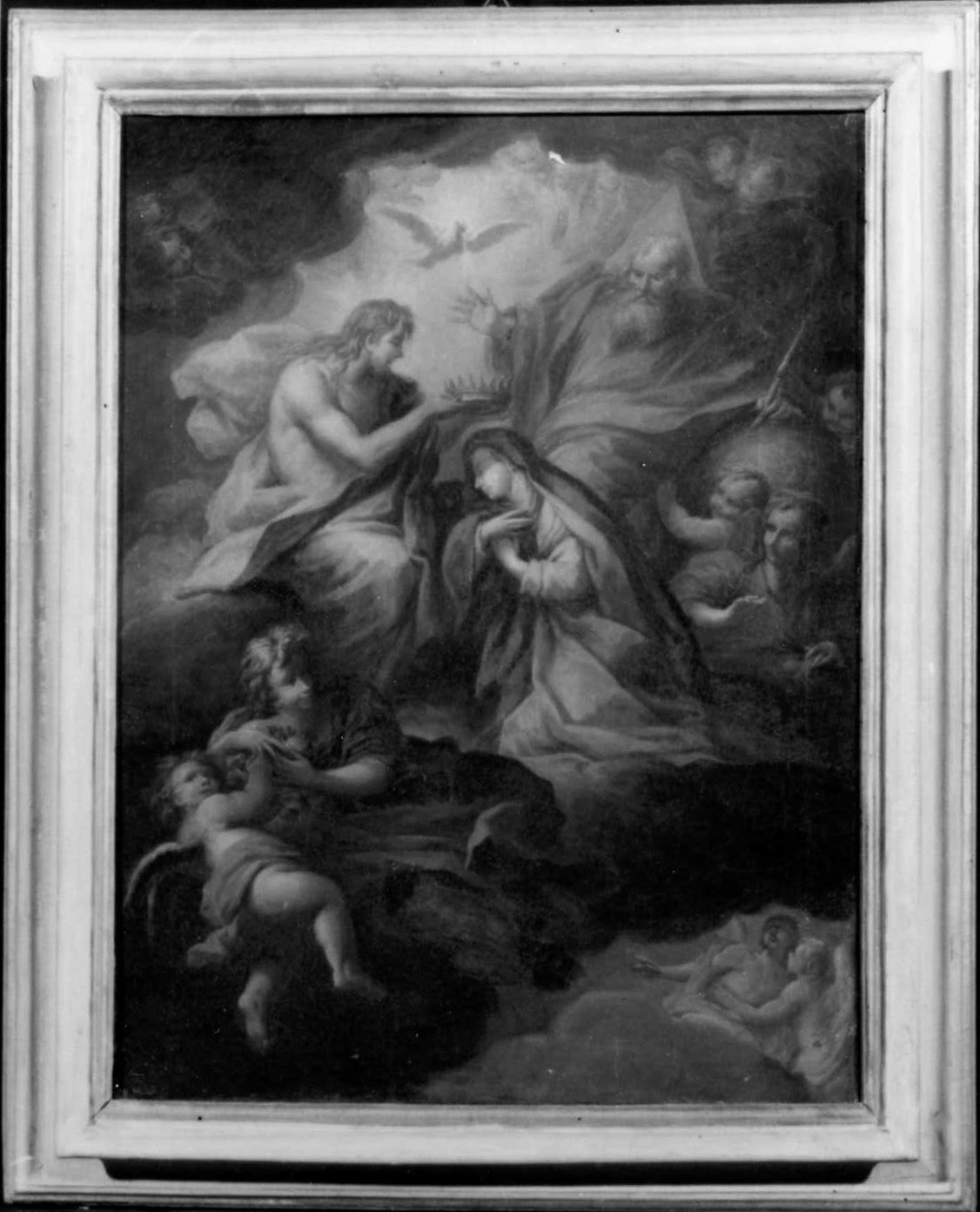 incoronazione di Maria Vergine (dipinto) di Cinqui Giovanni (bottega) (primo quarto sec. XVIII)