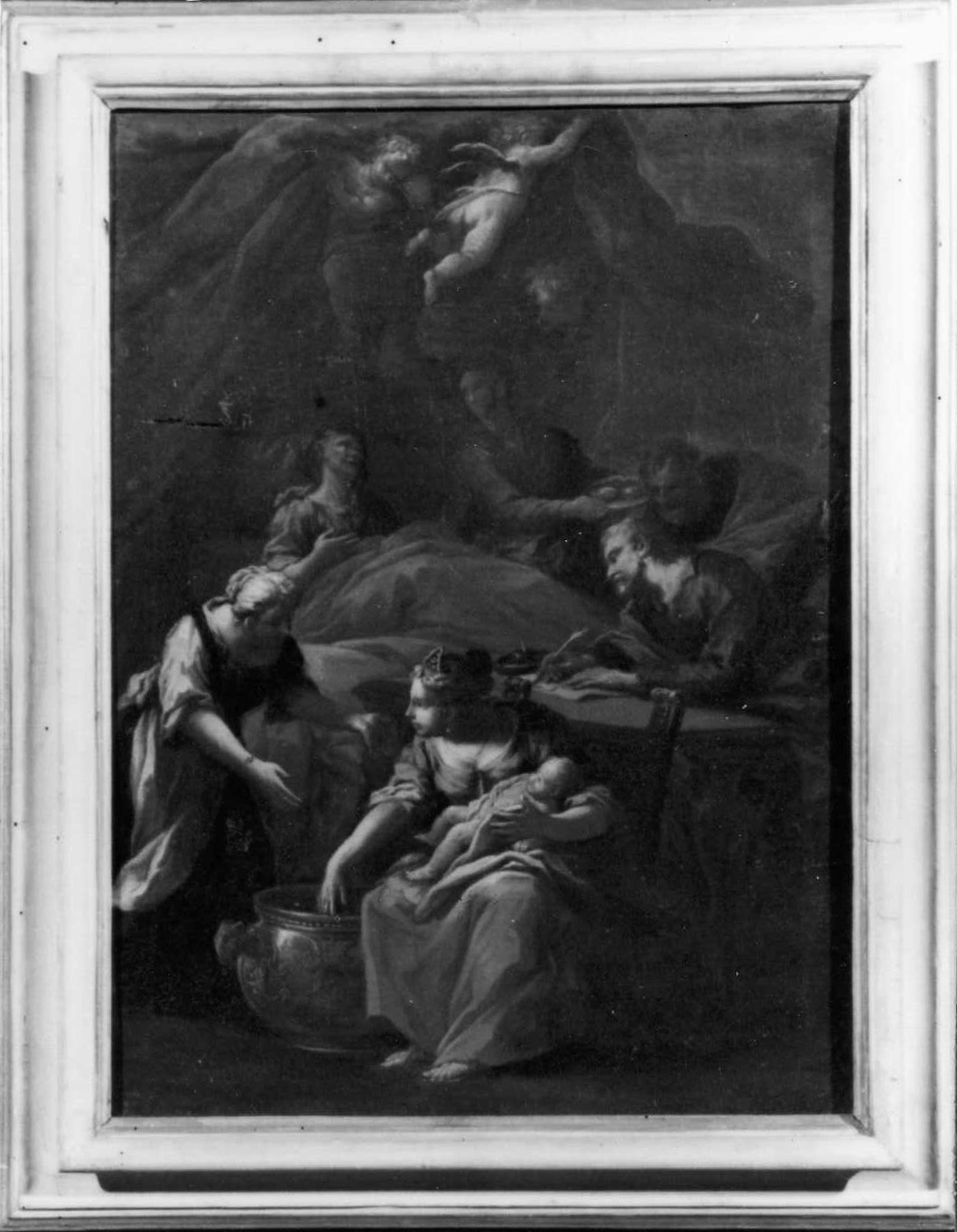 nascita di San Giovanni Battista (dipinto) di Cinqui Giovanni (bottega) (primo quarto sec. XVIII)