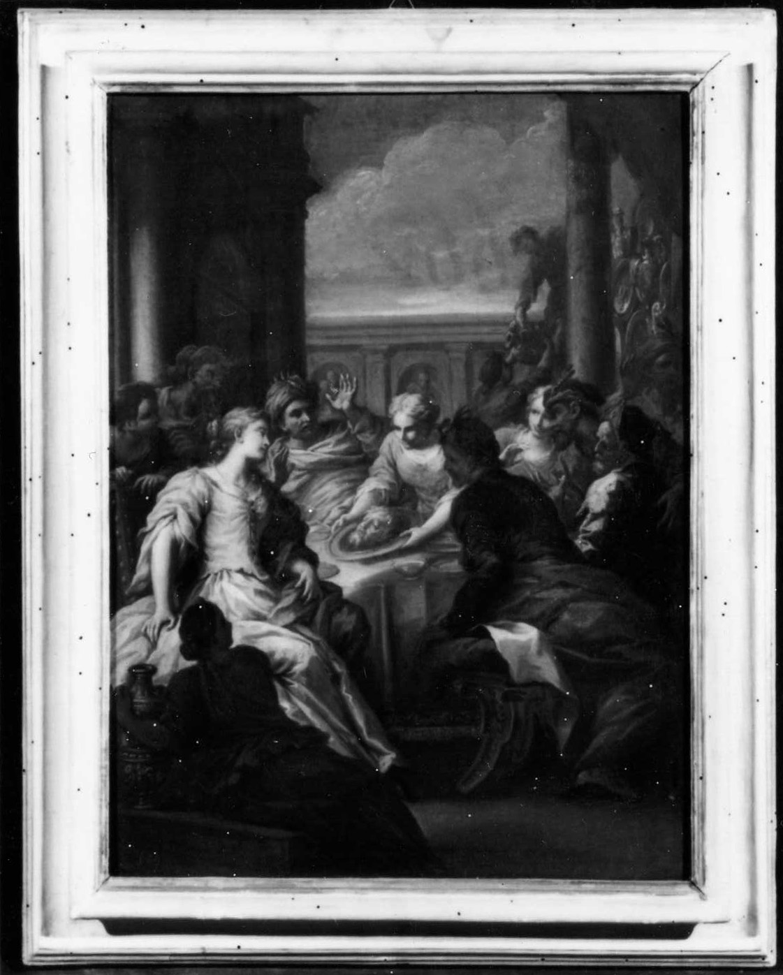 Salome consegna la testa di San Giovanni Battista a Erodiade (dipinto) di Cinqui Giovanni (bottega) (primo quarto sec. XVIII)