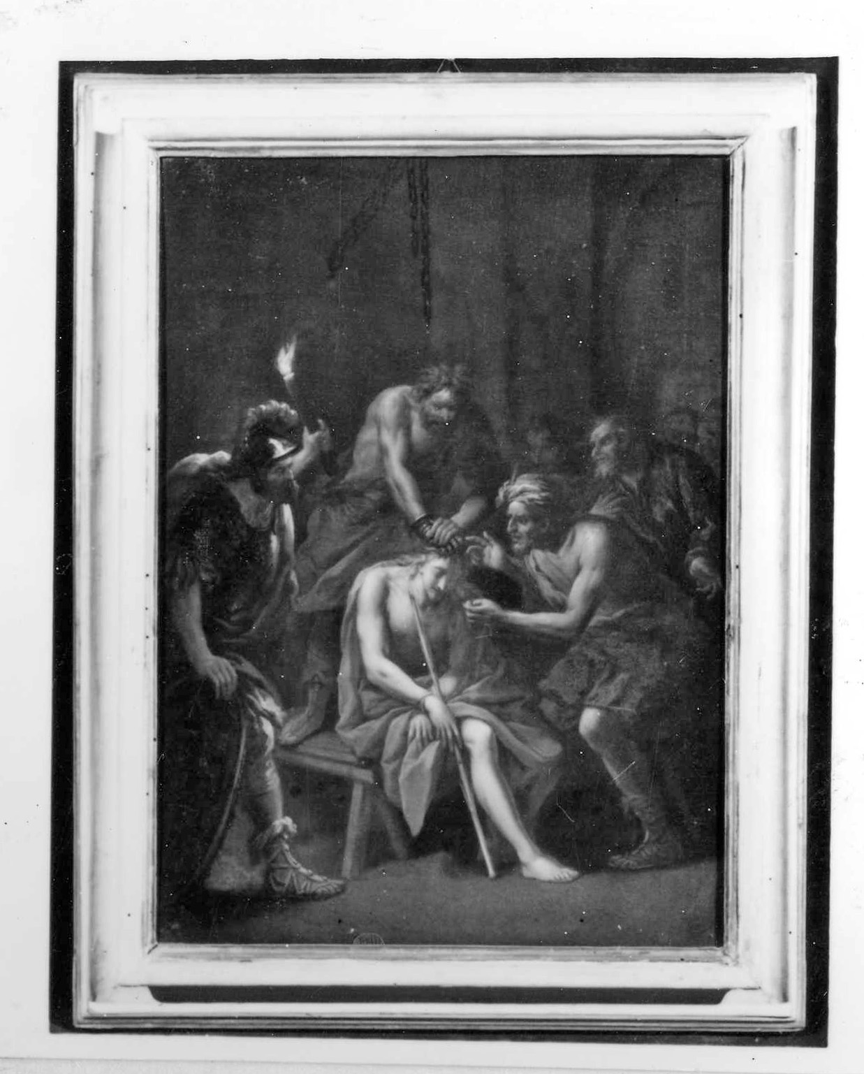Cristo coronato di spine (dipinto) di Cinqui Giovanni (bottega) (primo quarto sec. XVIII)