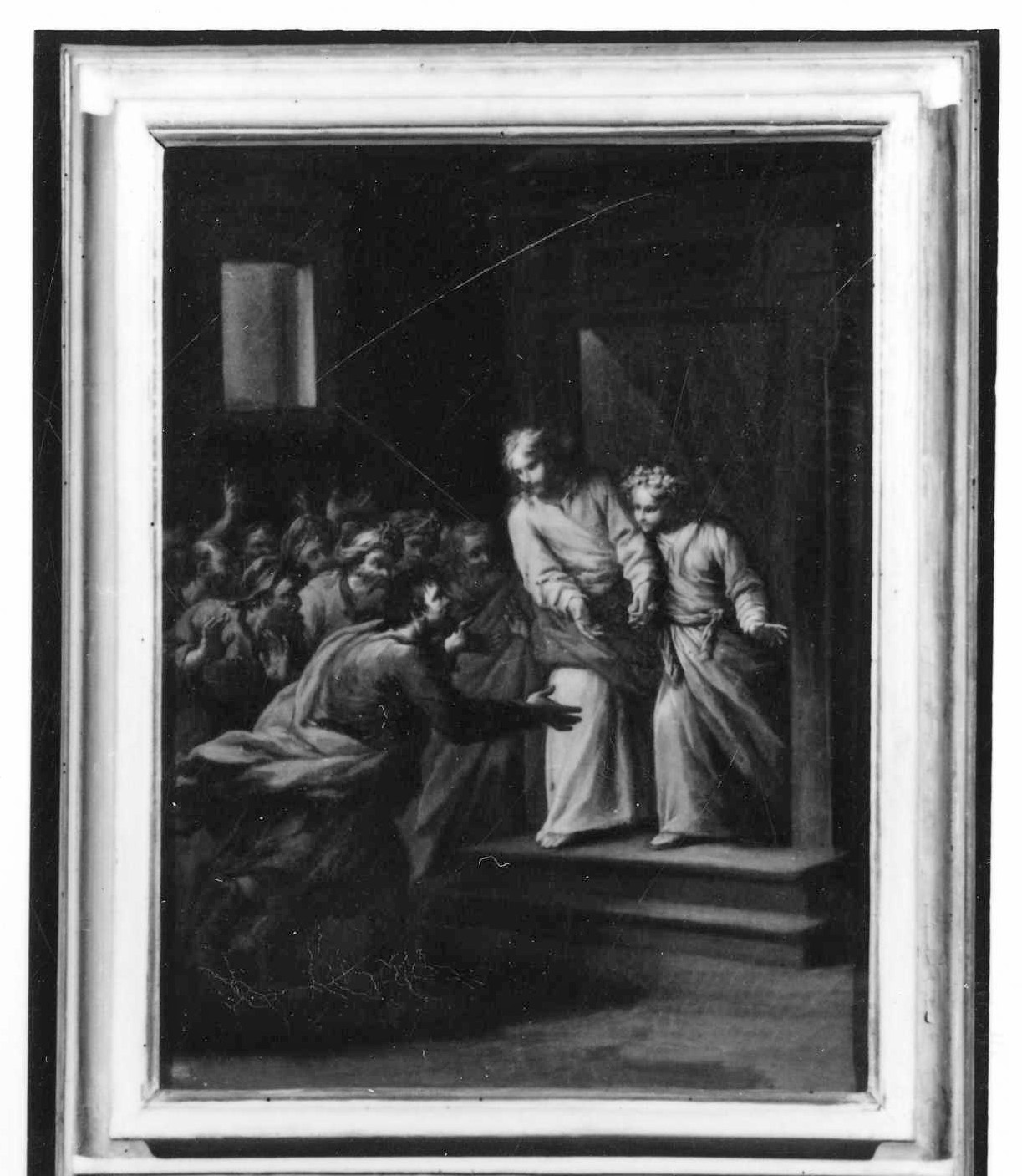 Cristo resuscita la figlia di Giairo (dipinto) di Cinqui Giovanni (bottega) (primo quarto sec. XVIII)