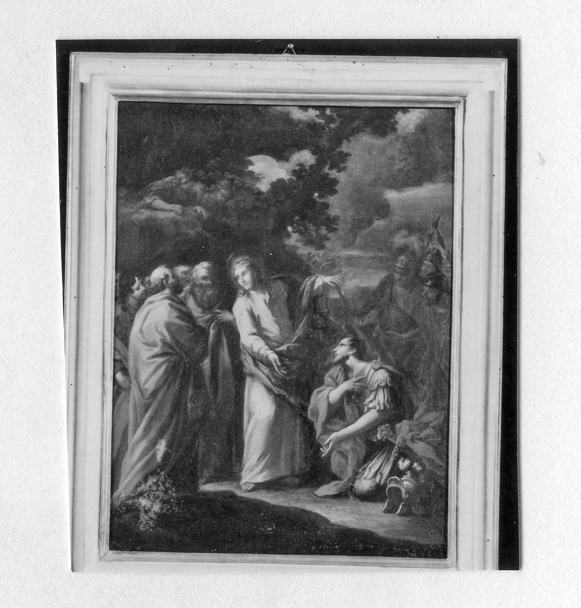 Cristo guarisce il servo del centurione di Cafarnao (dipinto) di Cinqui Giovanni (bottega) (primo quarto sec. XVIII)