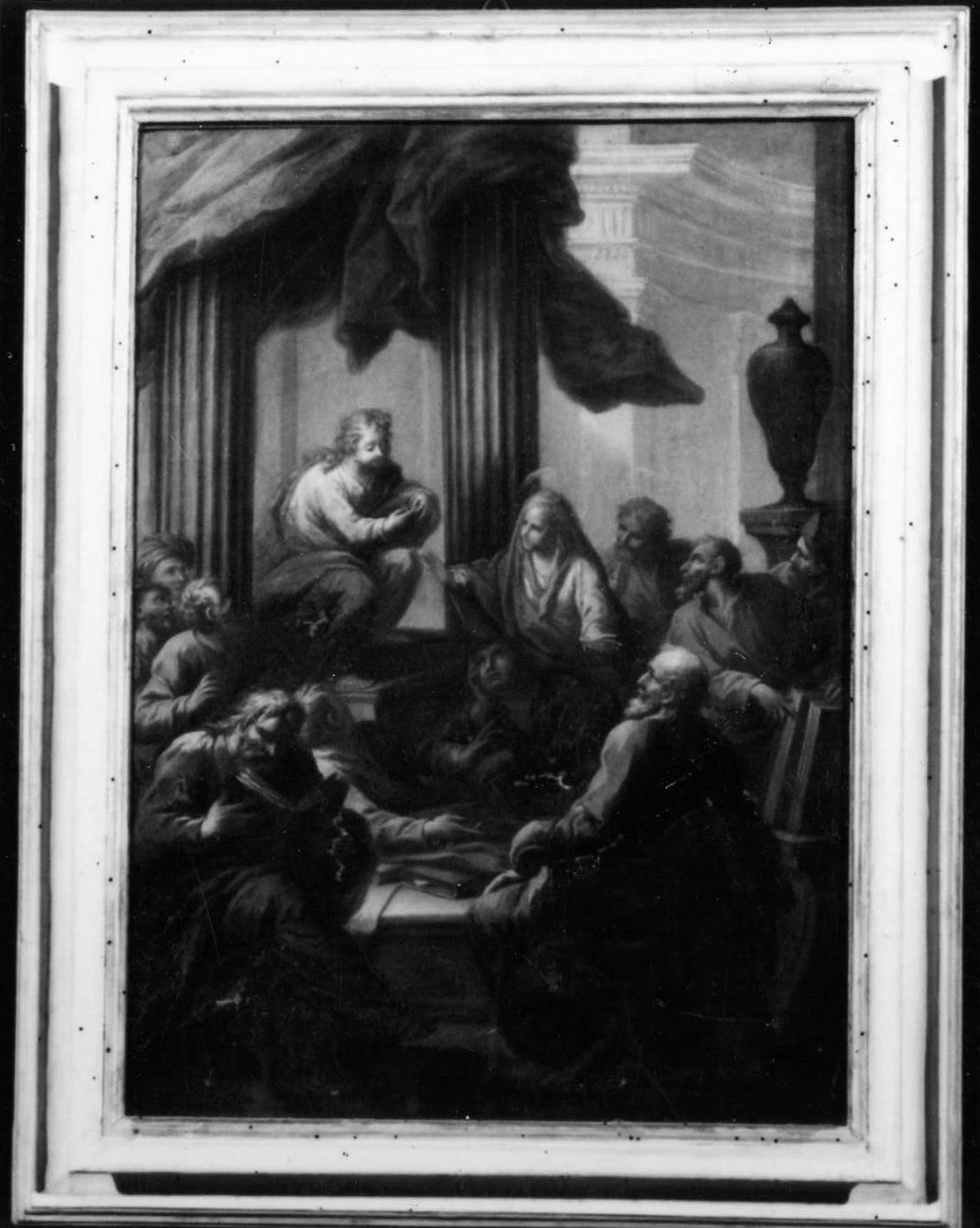 disputa di Gesù con i dottori nel tempio (dipinto) di Cinqui Giovanni (bottega) (primo quarto sec. XVIII)