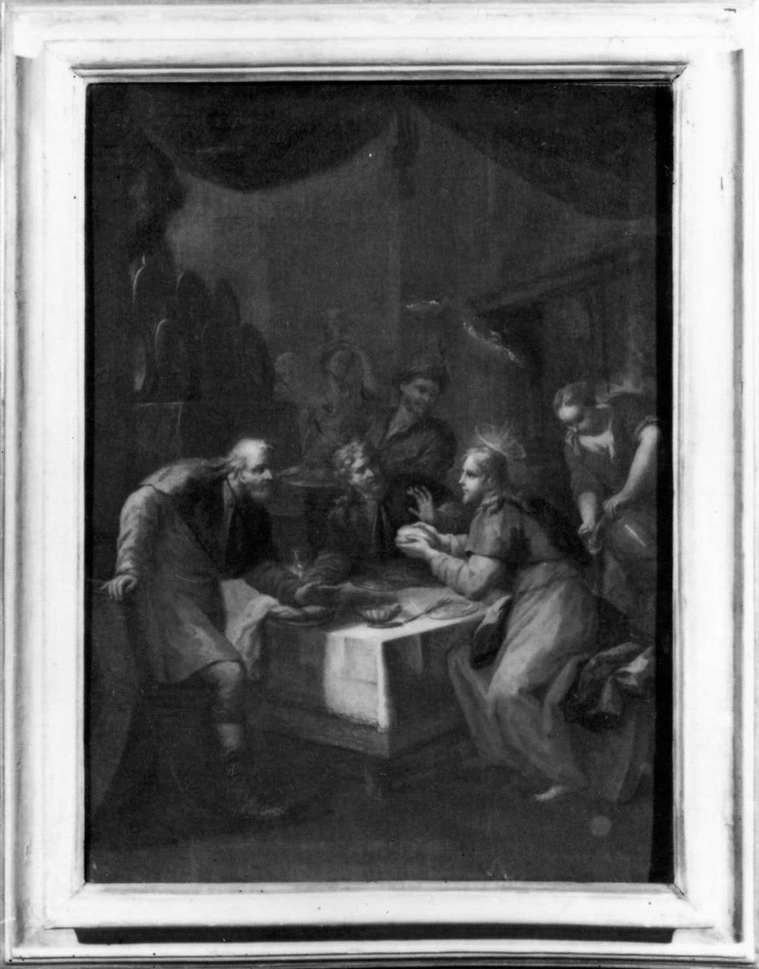 cena in Emmaus (dipinto) di Cinqui Giovanni (bottega) (primo quarto sec. XVIII)
