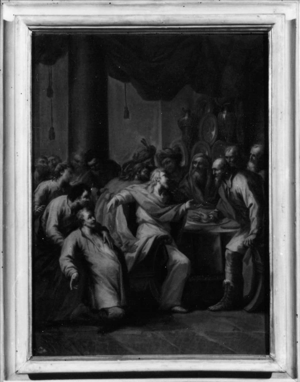 Cristo guarisce l'idropico (dipinto) di Cinqui Giovanni (bottega) (primo quarto sec. XVIII)