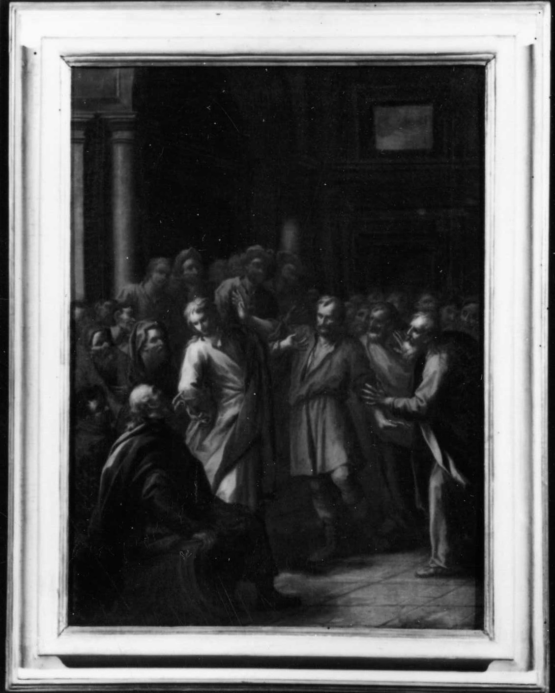 Cristo guarisce l'uomo con la mano avvizzita (dipinto) di Cinqui Giovanni (bottega) (primo quarto sec. XVIII)