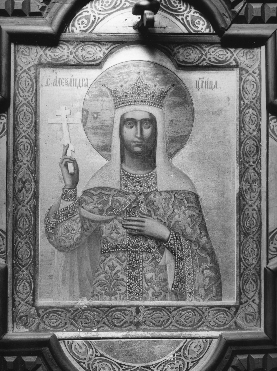 Santa Alessandra zarina (icona, elemento d'insieme) - ambito russo (sec. XIX)