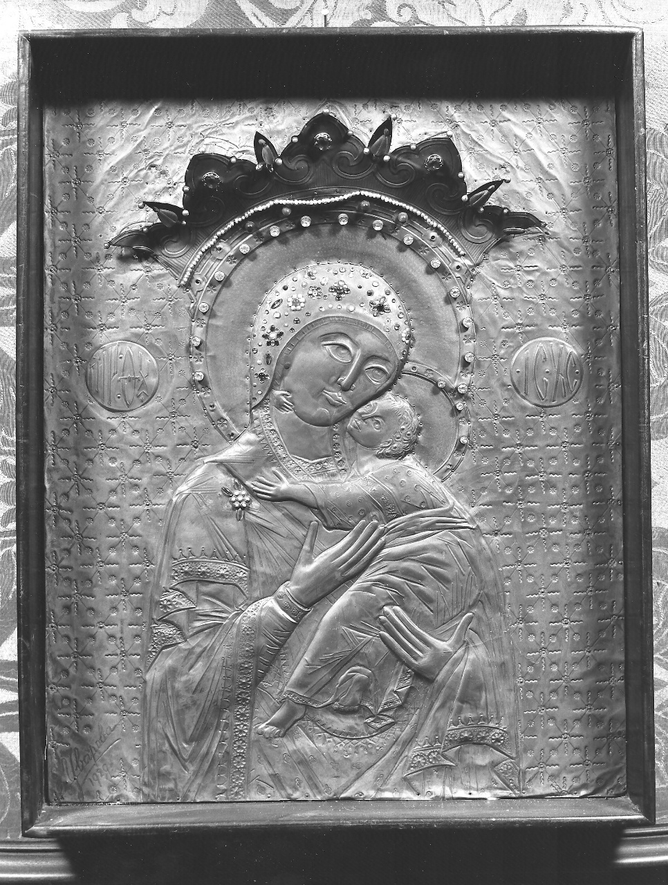 Madonna con Bambino (icona) - bottega russa (sec. XIX)