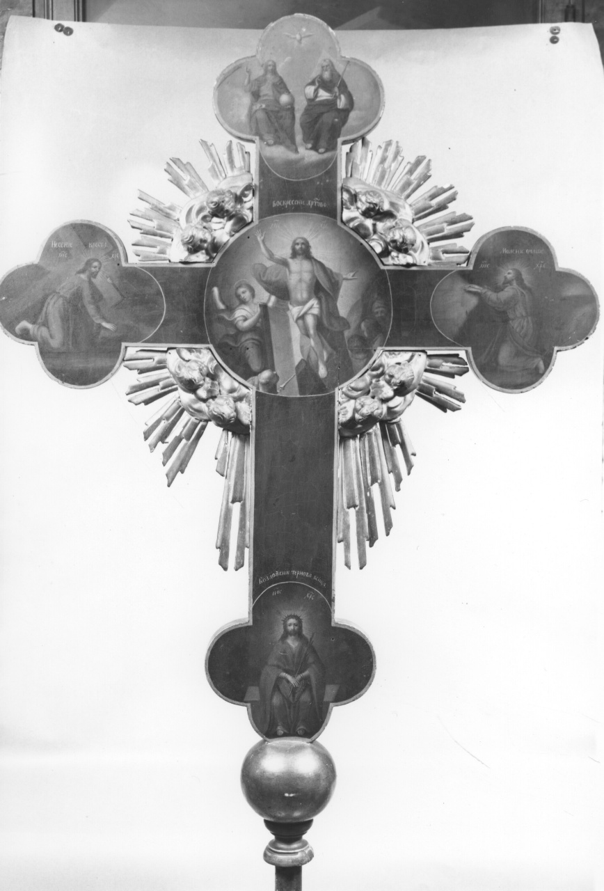 storie della vita di Gesù (croce astile) - bottega russa (fine/ inizio secc. XVII/ XVIII)
