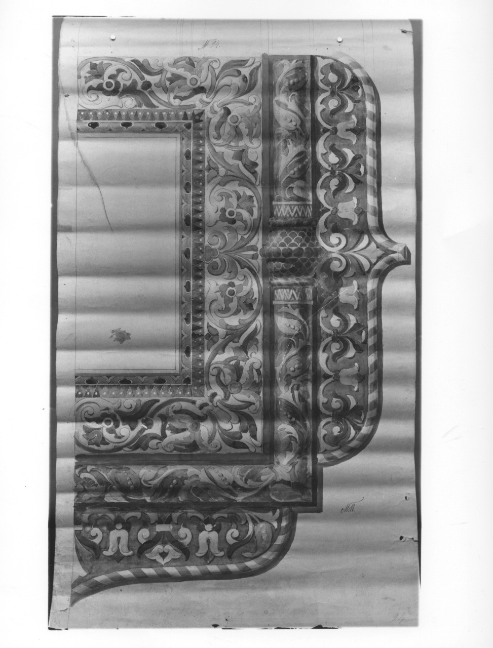 motivi decorativi floreali (disegno architettonico) di Timofeevic Preobrasenski Michail (sec. XIX)