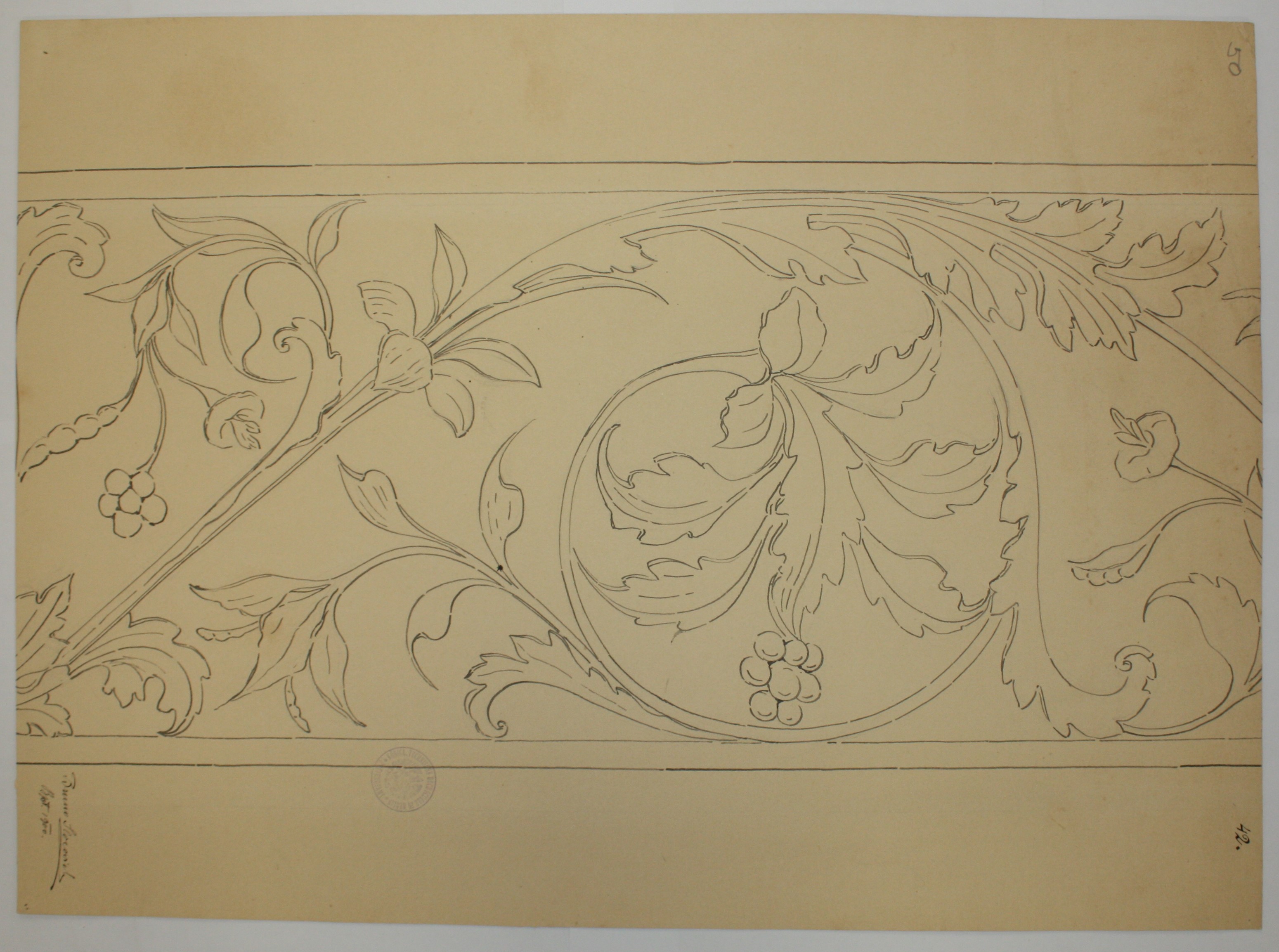 disegno architettonico di Bruno Slocovich (primo quarto XX)