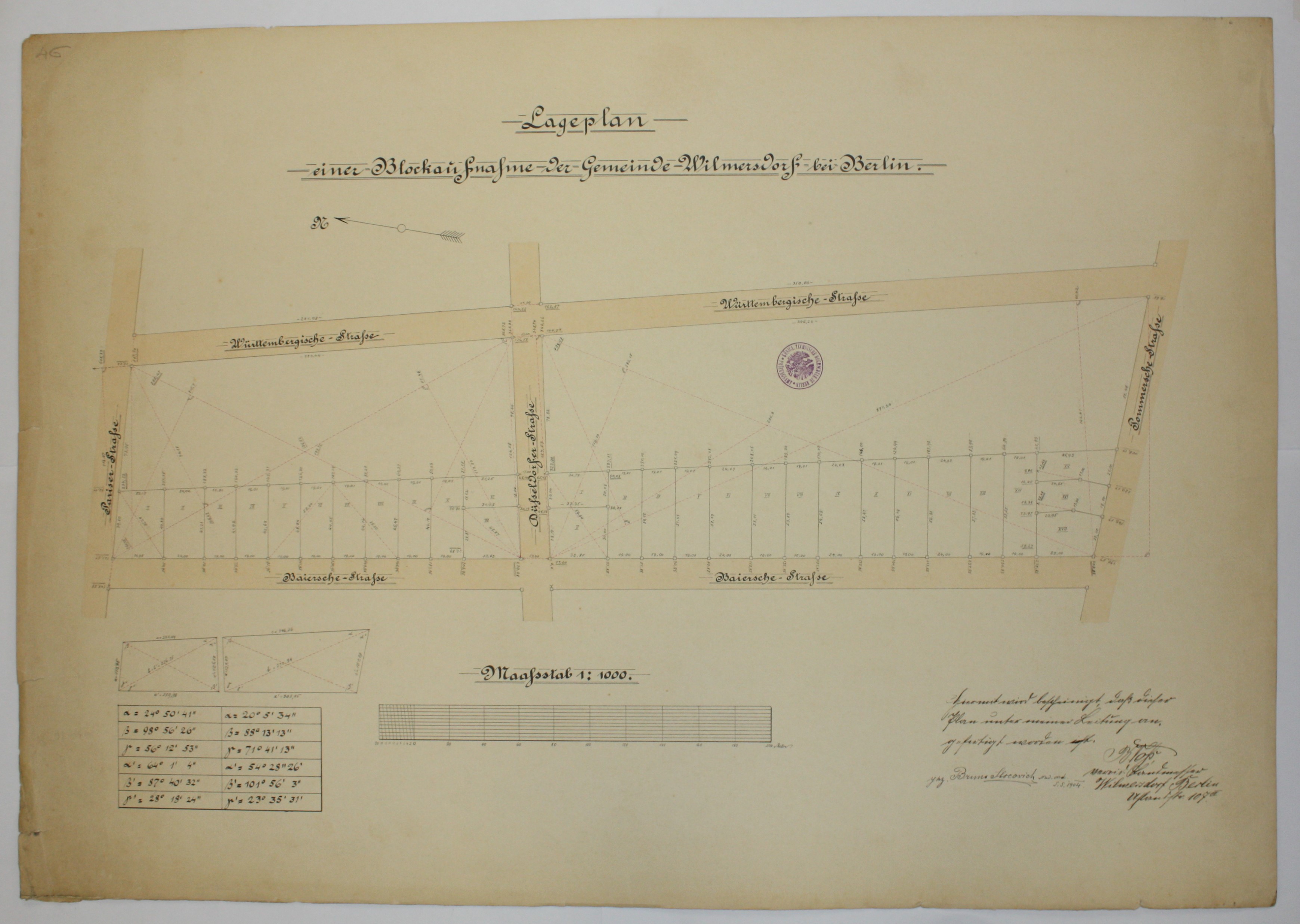 disegno architettonico di Bruno Slocovich (primo quarto XX)