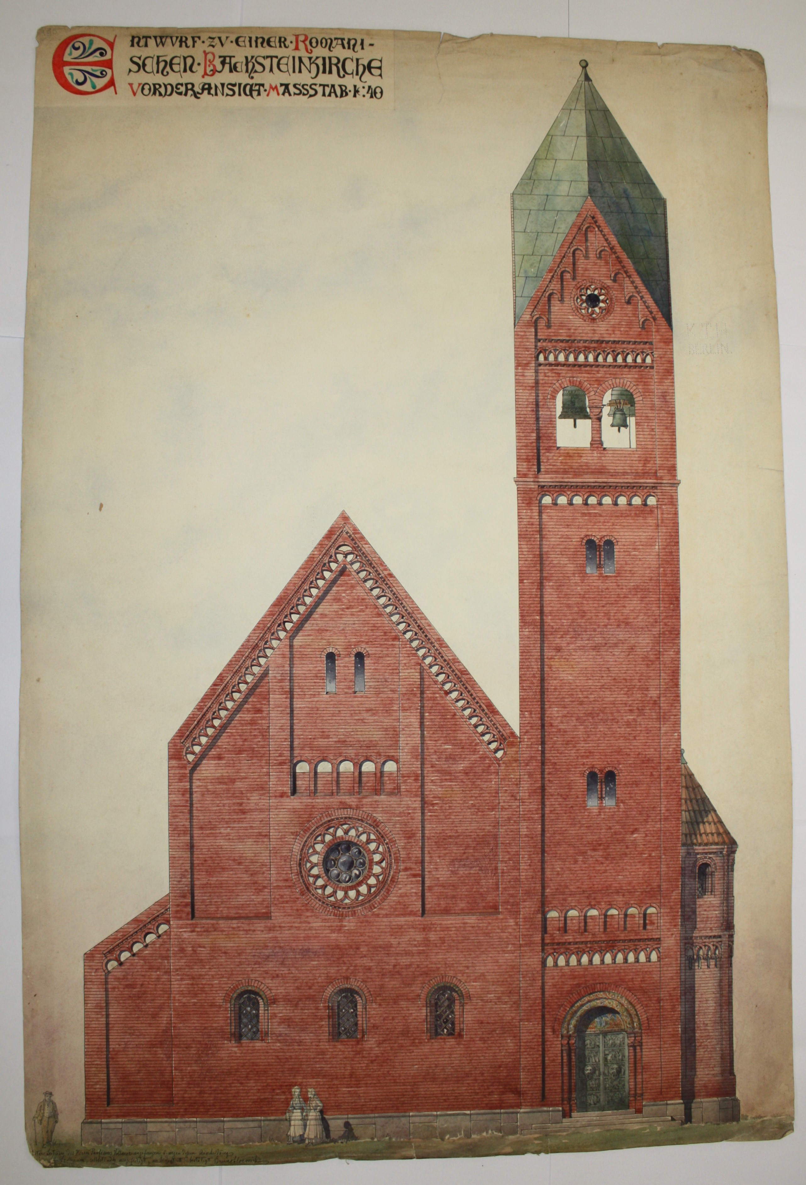 disegno architettonico di Bruno Slocovich (primo quarto XX)