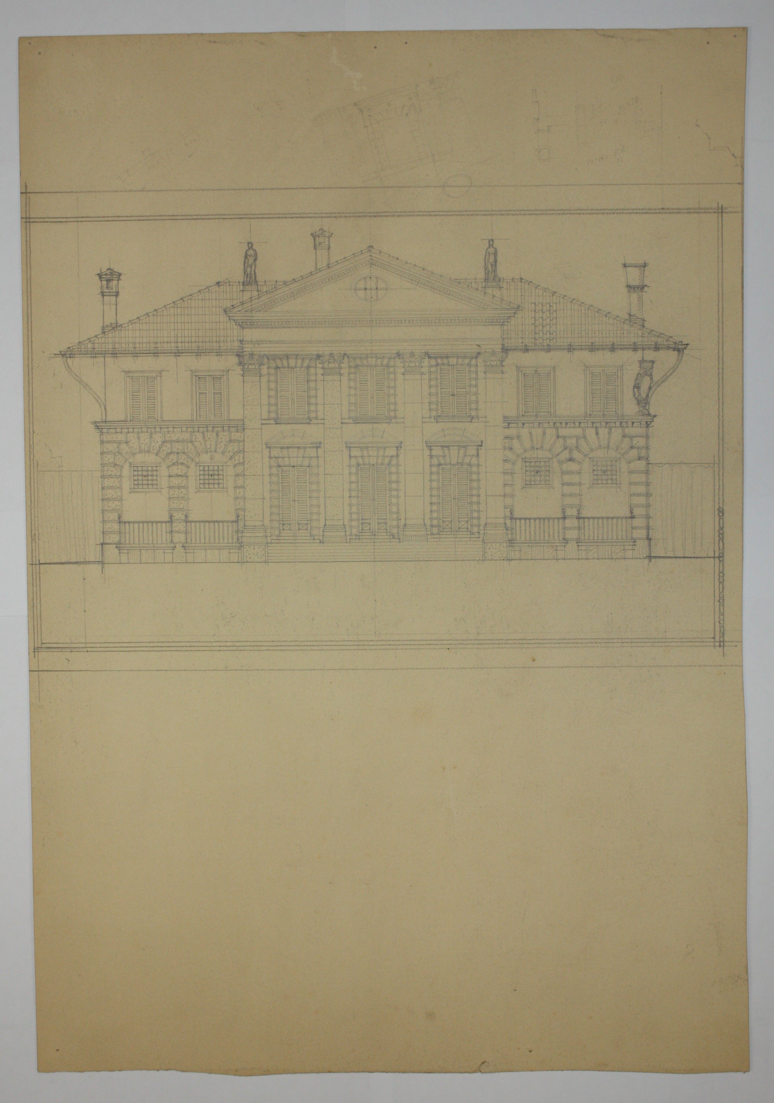 disegno architettonico di Bruno Slocovich (primo quarto XX)