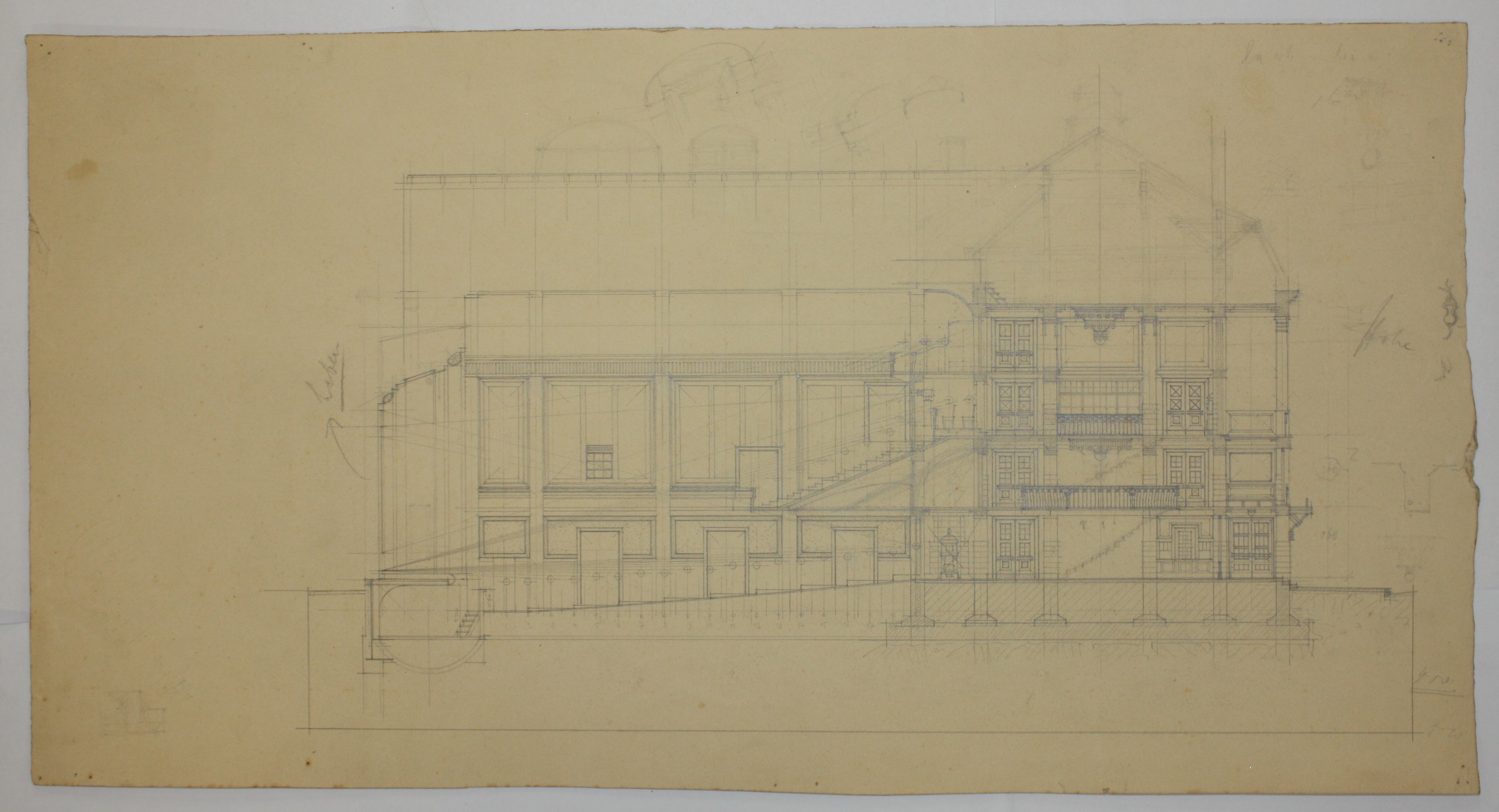 disegno architettonico di Bruno Slocovich (primo quarto XX)