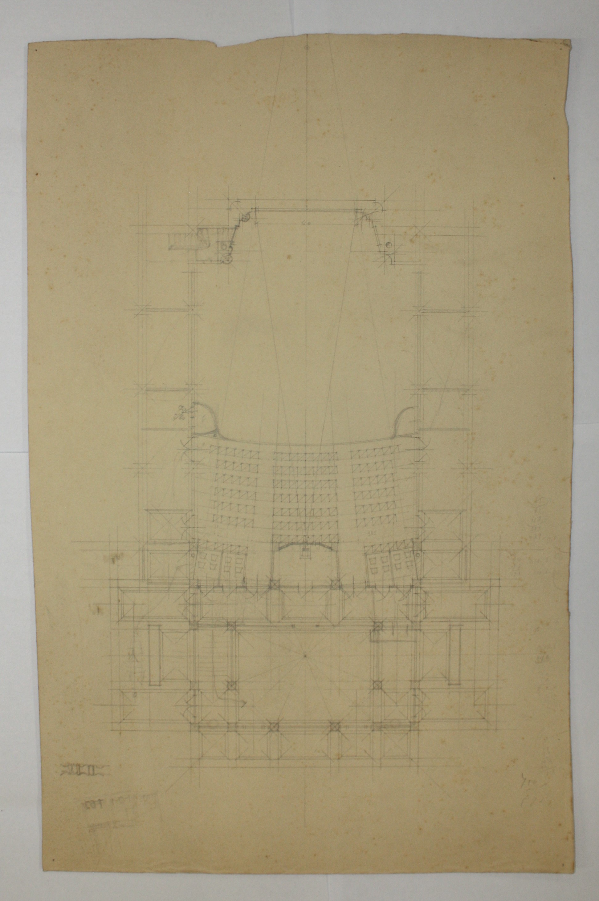 disegno architettonico di Bruno Slocovich (primo quarto XX)