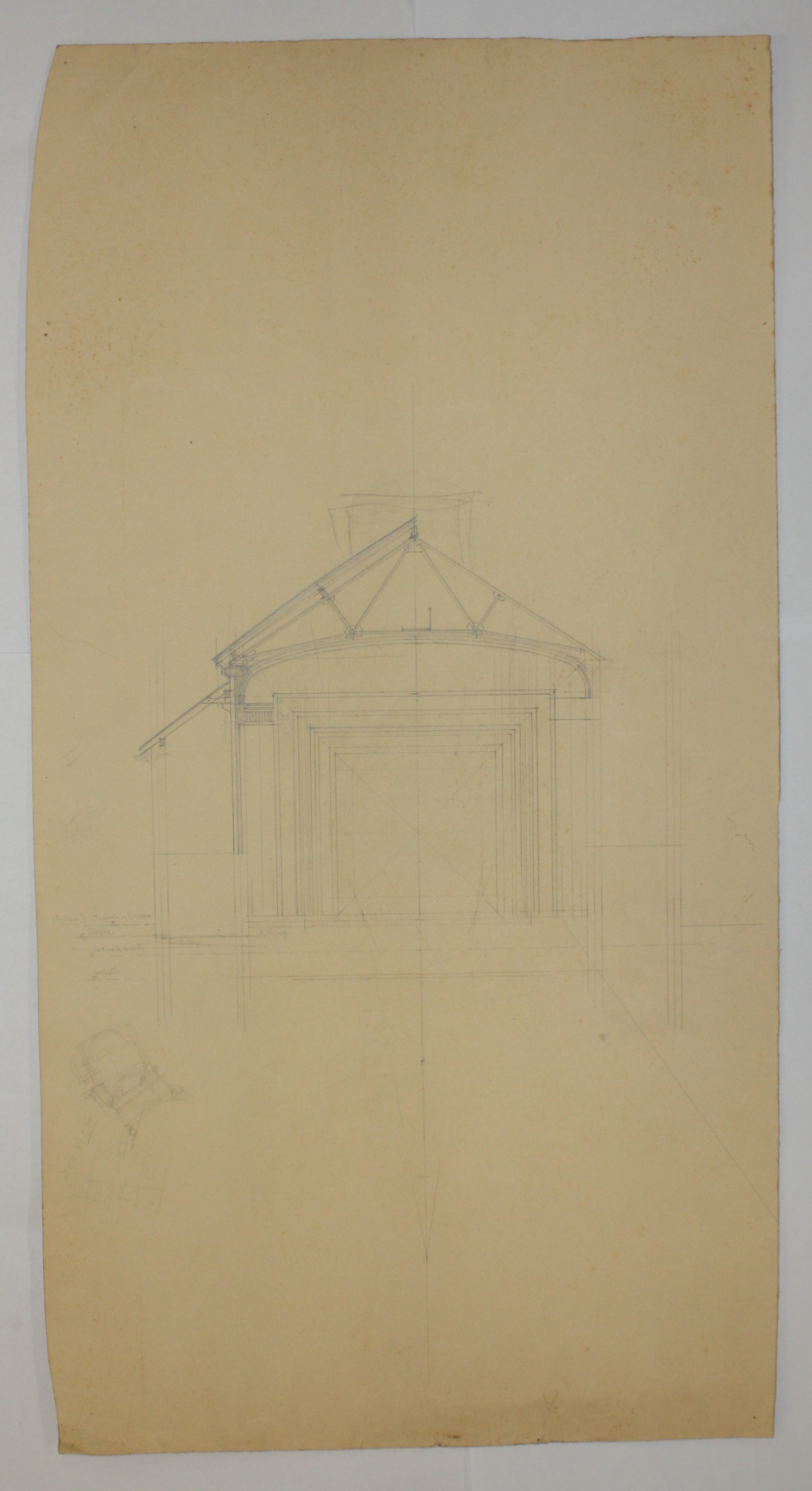 disegno architettonico di Bruno Slocovich (primo quarto XX)