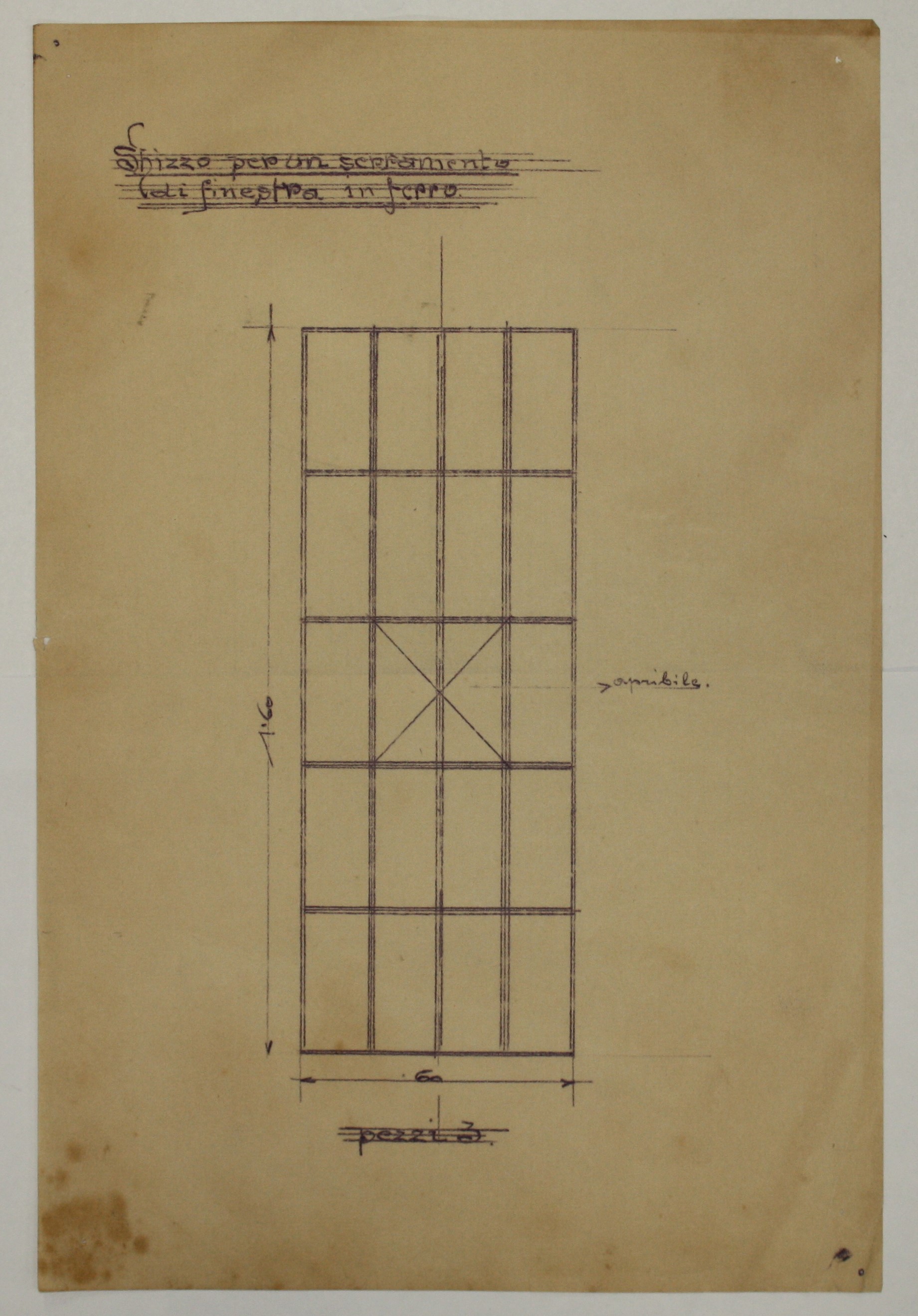 disegno architettonico di Bruno Slocovich (primo quarto XX)