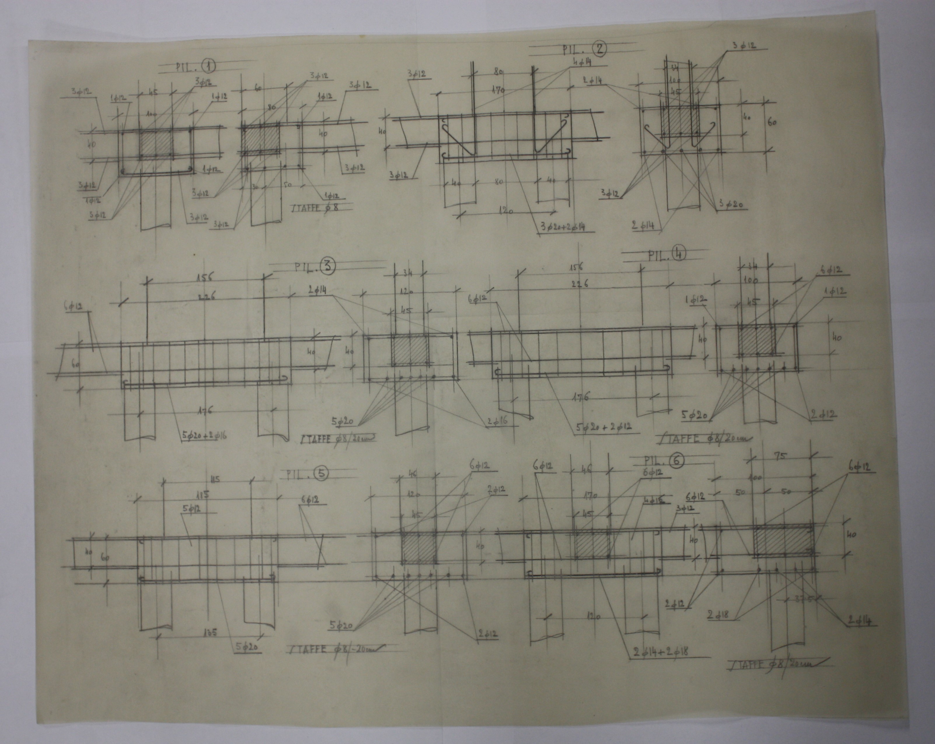 disegno architettonico di Bruno Slocovich (prima metà XX)