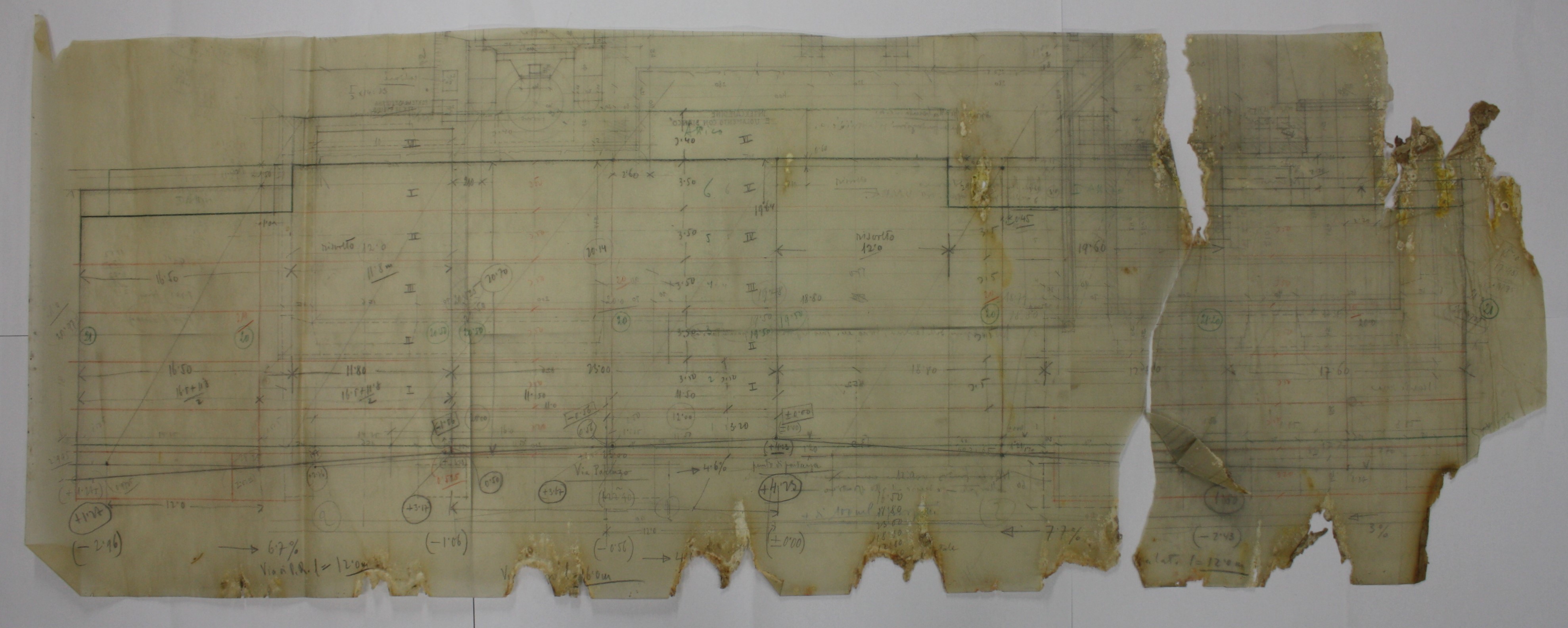 disegno architettonico di Bruno Slocovich (prima metà XX)