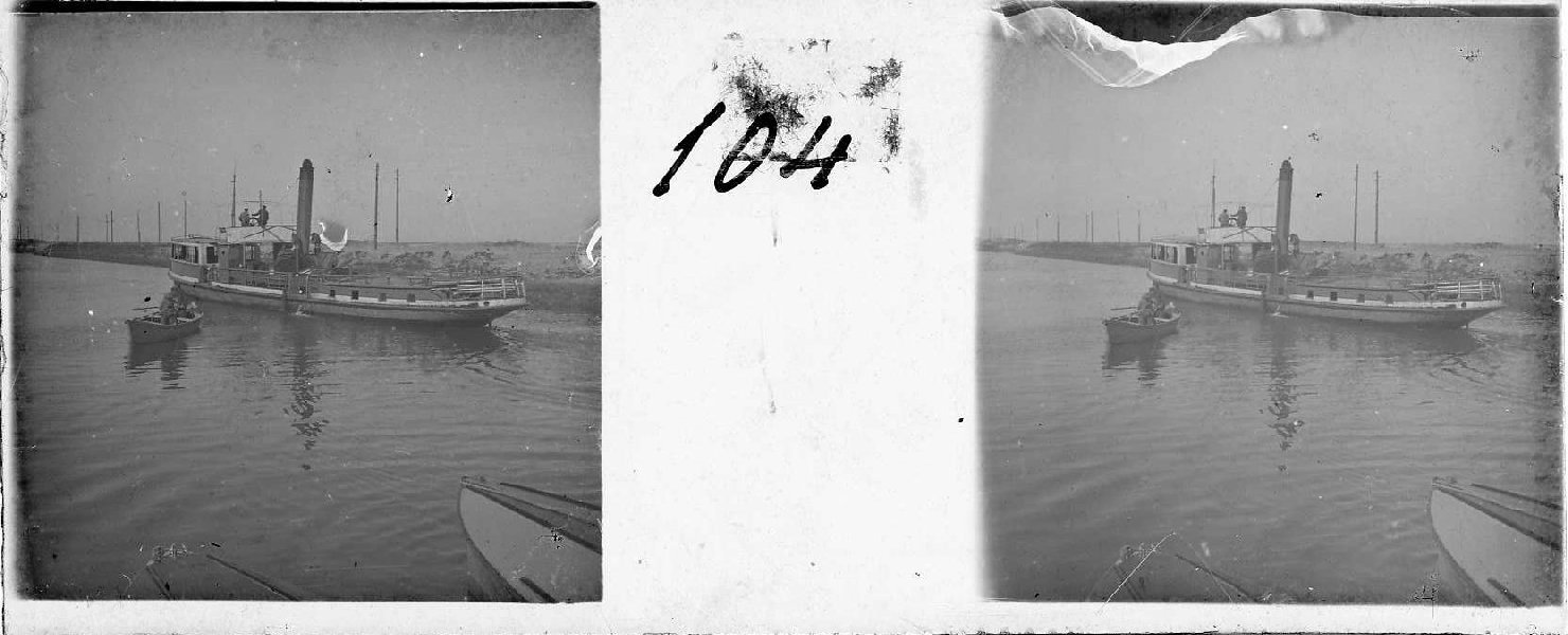 Imbarcazioni (positivo stereoscopico) di Anonimo (XX)