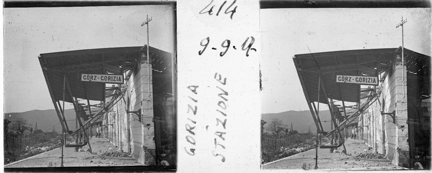 Stazione di Gorizia (positivo stereoscopico) di Anonimo (XX)