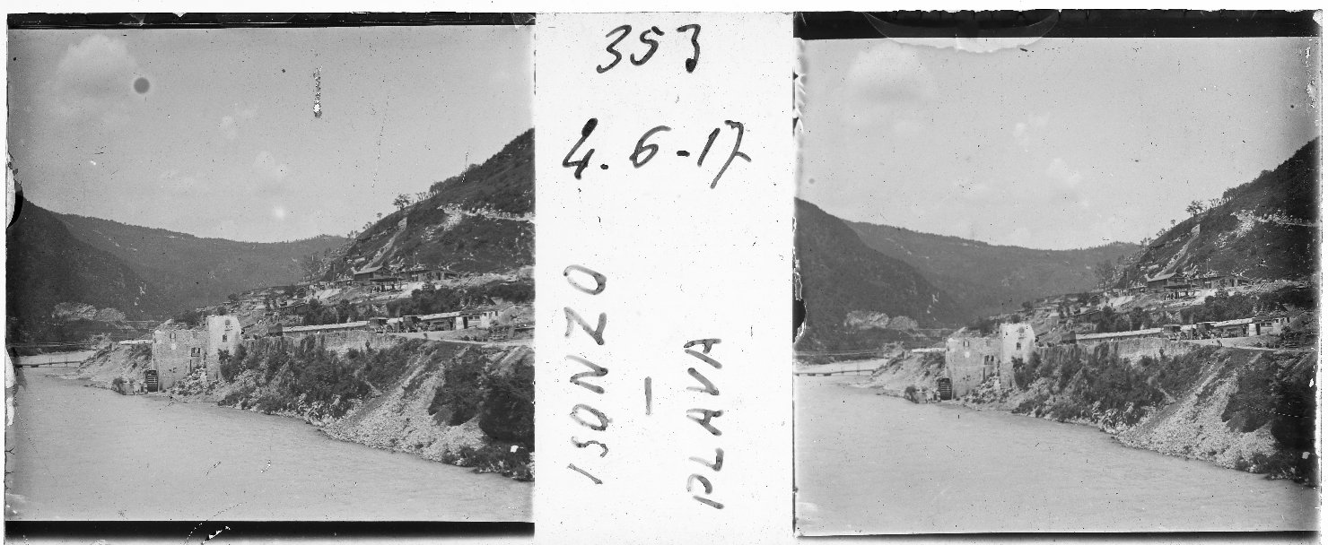 Paesaggio con fiume (positivo stereoscopico) di Anonimo (XX)