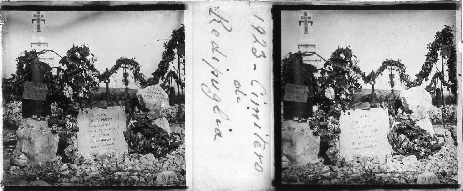 Veduta del cimitero di Redipuglia (positivo stereoscopico) di Anonimo (XX)