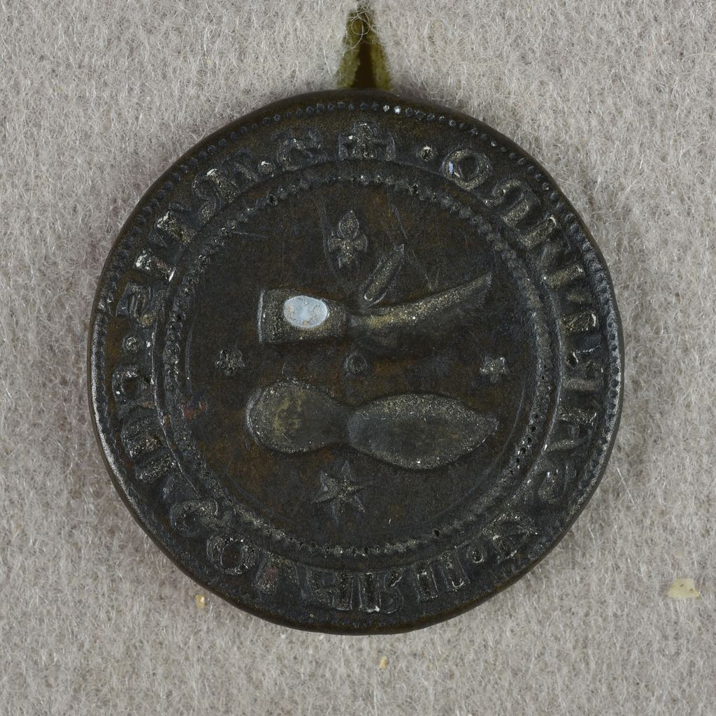 Coltella e forma per calzatura (sigillo) - bottega senese (XIV-XV)