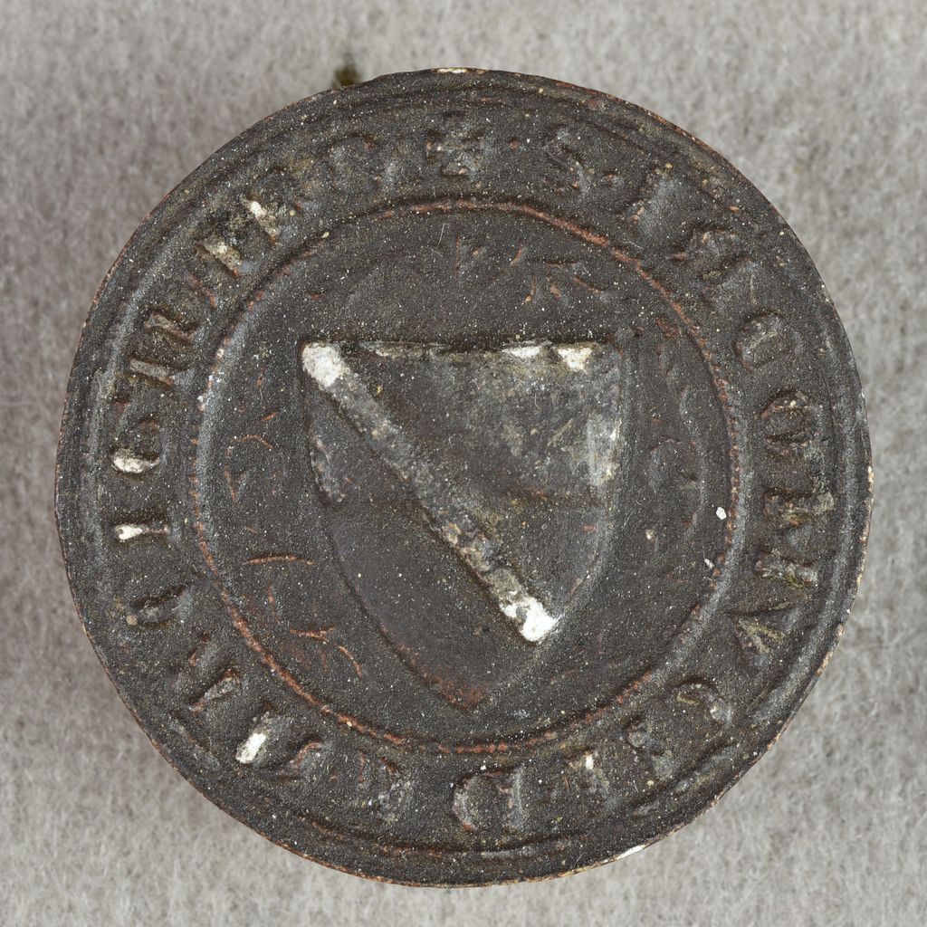 stemma e iscrizione (calco di sigillo) - manifattura toscana (XX)