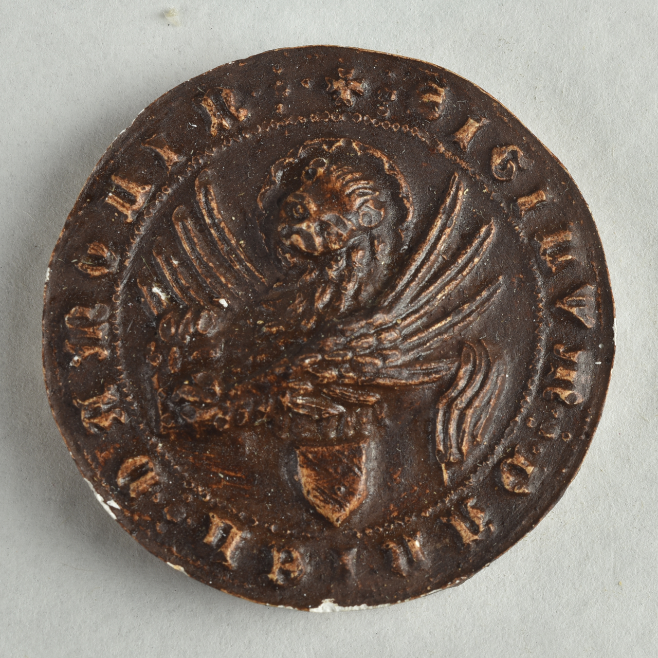 simbolo di San Marco: leone (calco di sigillo) - manifattura toscana (XX)
