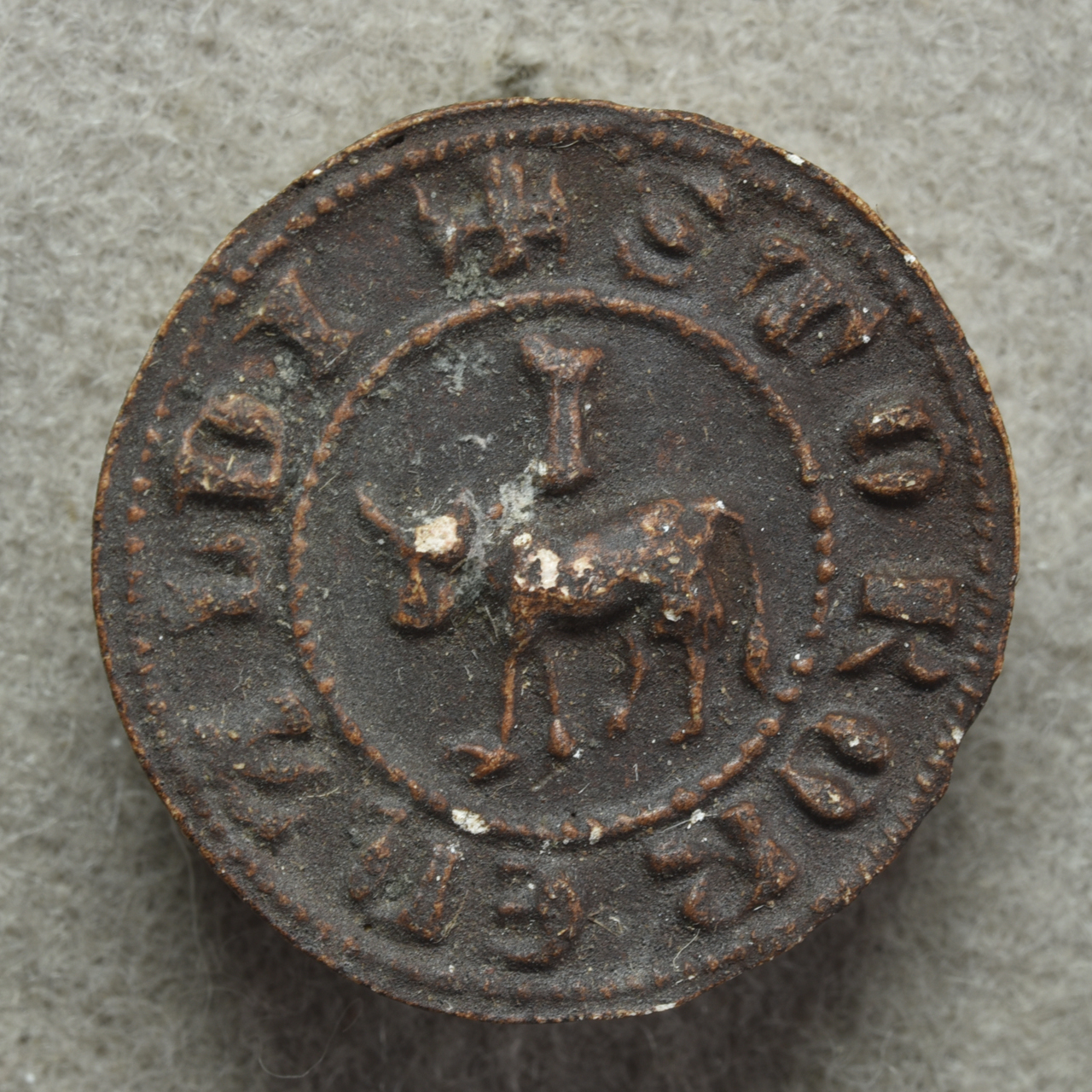 toro (calco di sigillo) - manifattura toscana (XX)