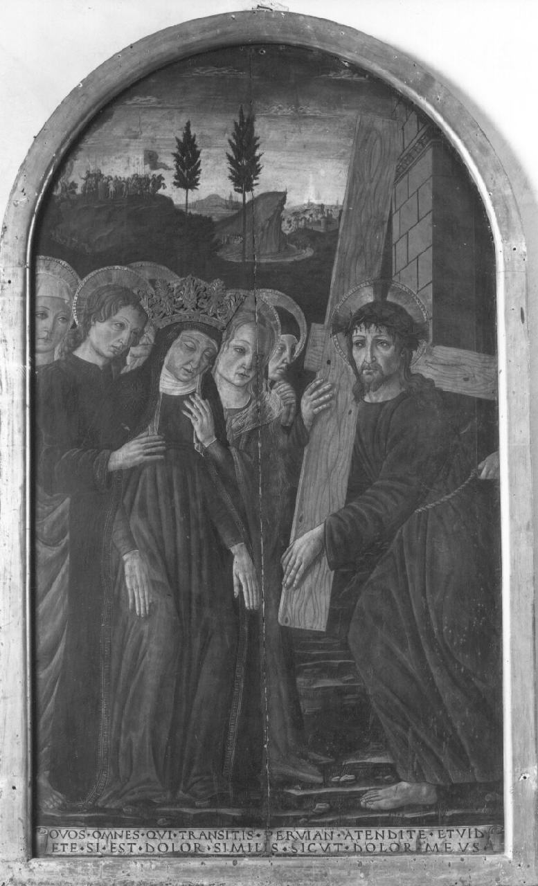 Madonna dello Spasimo, Cristo incontra la Madonna sulla via del Calvario (dipinto) di Rosselli Bernardo di Stefano (seconda metà sec. XV)