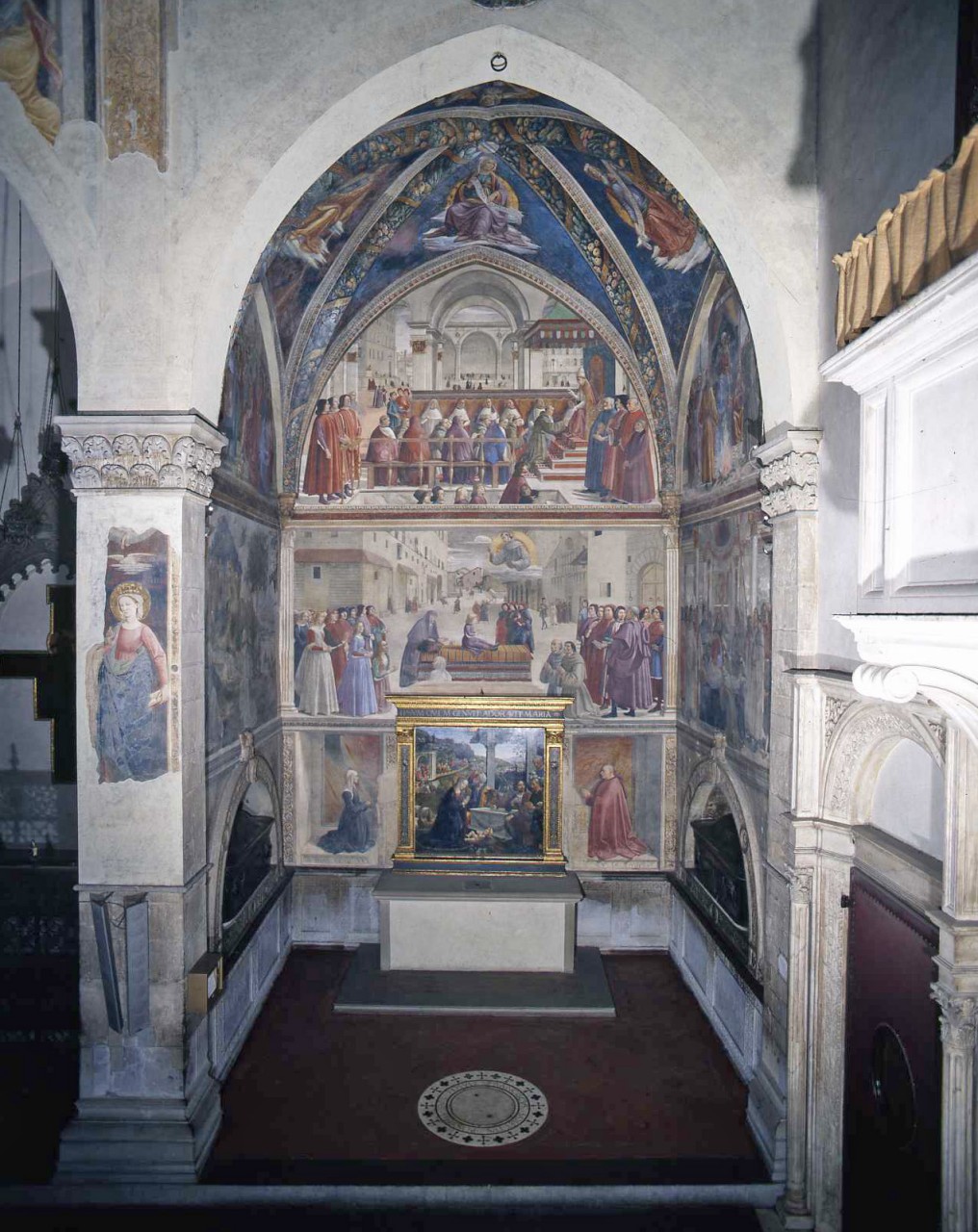 episodi della vita di San Francesco/ David/ Sibille (dipinto murale, ciclo) di Bigordi Domenico detto Domenico Ghirlandaio (ultimo quarto sec. XV)