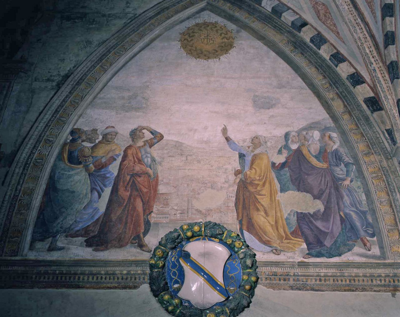 visione di Augusto (dipinto murale, ciclo) di Bigordi Domenico detto Domenico Ghirlandaio (ultimo quarto sec. XV)
