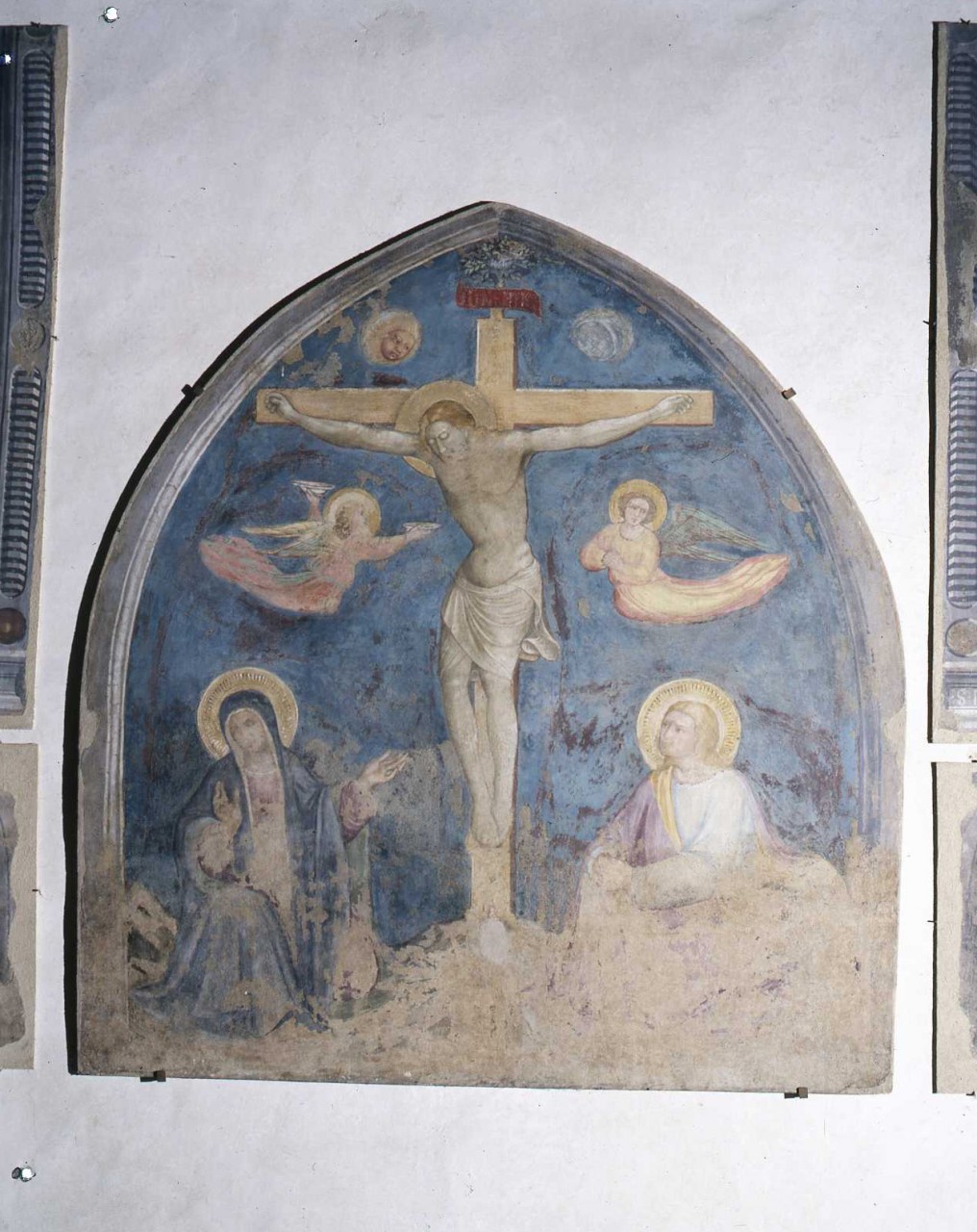 crocifissione di Cristo (dipinto murale) di Gerini Niccolò di Pietro (cerchia) (fine/ inizio secc. XIV/ XV)