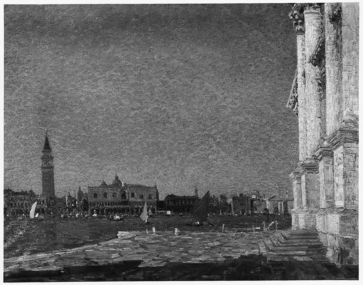 Luce di ponente, veduta di Venezia (dipinto) di Ciardi Emma (sec. XX)